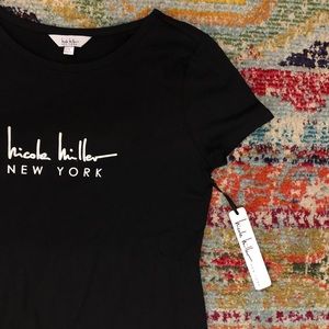 NWT - Nicole Miller Logo T-Shirt